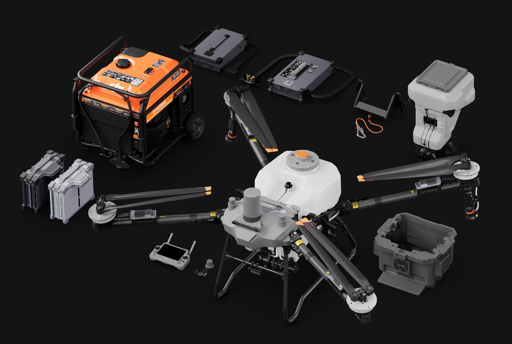 Zestaw z agregatem Zestaw DJI Agras T70P z agregatem, akumulatorami, aparaturą i modułami