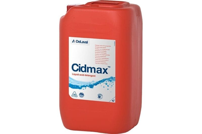 CIDMAX 5L – kwaśny środek do mycia dojarek – 186088628 – DeLaval