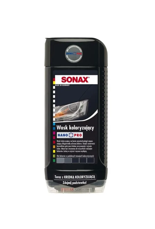 Wosk koloryzujący Polish&Wax Color Nano Pro 500 ml - czarny - 296100 - SONAX