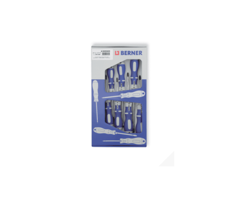 Zestaw wkrętaków płaskich 2K Top — PH – PZ – 240296 – BERNER