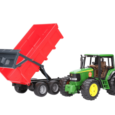 Traktor John Deere 6920 z czerwoną przyczepą wywrotką 02057 - ZESTAW - BRUDER