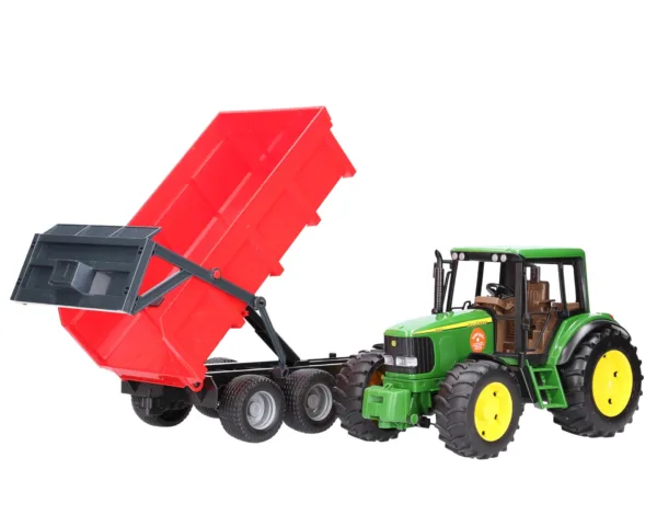 Traktor John Deere 6920 z czerwoną przyczepą wywrotką 02057 - ZESTAW - BRUDER