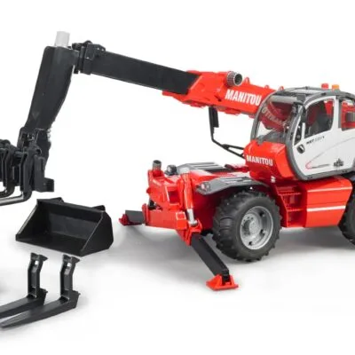 Zabawka ładowarka - Ładowarka teleskopowa Manitou MRT 2150 z akcesoriami - 02129 - BRUDER