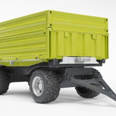 Przyczepa wywrotka z podwyższanymi burtami - zielona przyczepa - 02203 - BRUDER