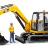 Minikoparka CAT z figurką robotnika - 02466 - BRUDER