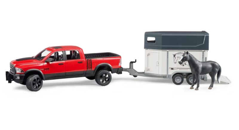 Auto Dodge RAM 2500 Power Wagon z przyczepą dla konia – ZESTAW – 02501 – BRUDER
