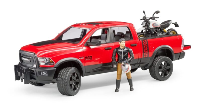 Auto Dodge RAM 2500 Power Wagon z motocyklem DUCATI – ZESTAW – 02502 – BRUDER