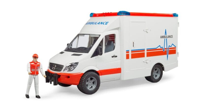 Ambulans-Karetka z figurką ratownika medycznego Mercedes Sprinter – 02536 – BRUDER