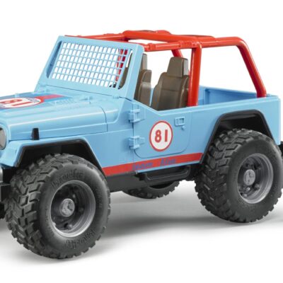 Auto - Jeep Cross Country Racer niebieski z figurką rajdowca - 02541 - BRUDER
