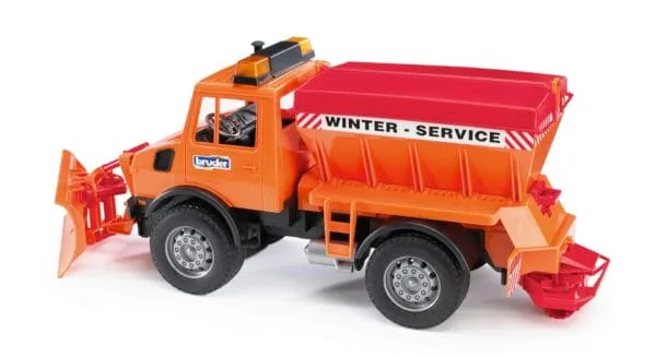 Odśnieżarko-piaskarka - Ciężarówka Mercedes Unimog - 02572 - BRUDER