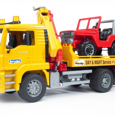 Laweta - pomoc drogowa z Jeepem MAN TGA - ZESTAW - 02750 - BRUDER