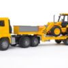 Ciężarówka z naczepą MAN TGA oraz koparko-ładowarką JCB 4CX - 02776 i 02428 - ZESTAW - BRUDER