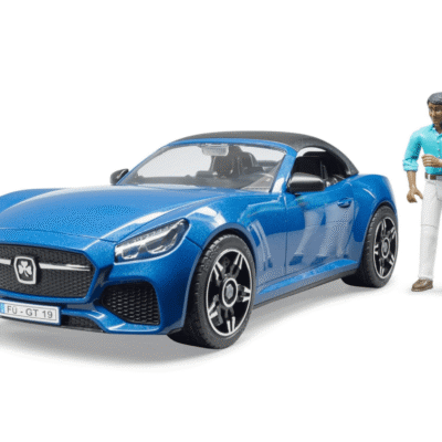 Auto Roadster niebieskie z wyjmowanym dachem i kierowcą - 03481 - BRUDER