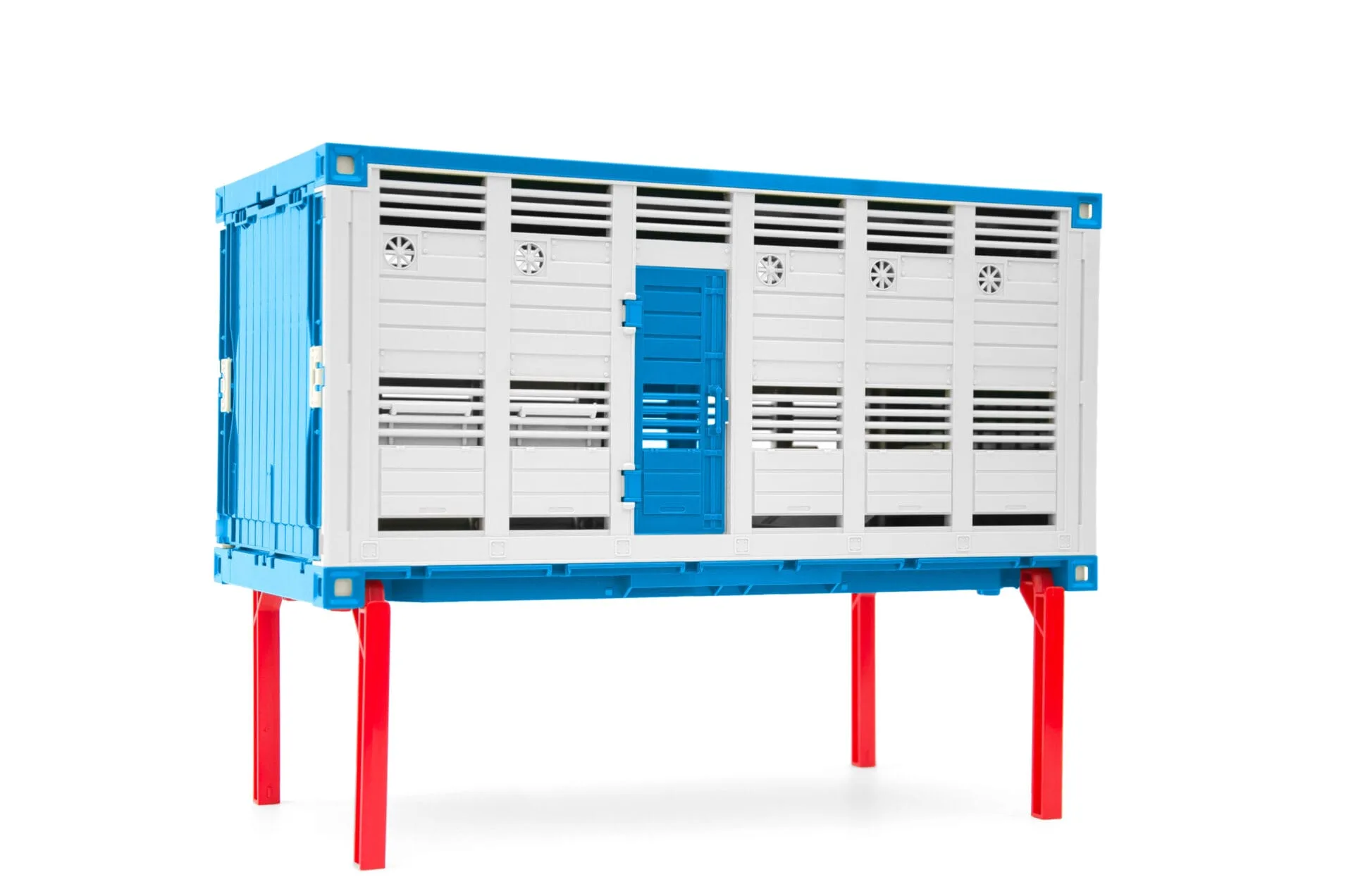 Ciężarówka do przewozu bydła SCANIA R (kontener) z figurką krowy - 03549 - BRUDER