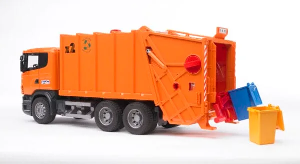 Śmieciarka pomarańczowa SCANIA R - 03560 - BRUDER