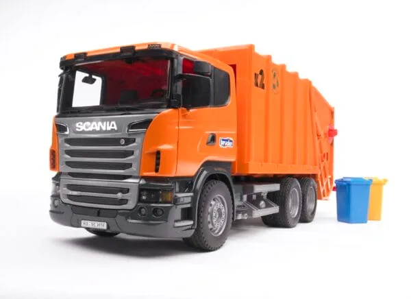 Śmieciarka pomarańczowa SCANIA R - 03560 - BRUDER