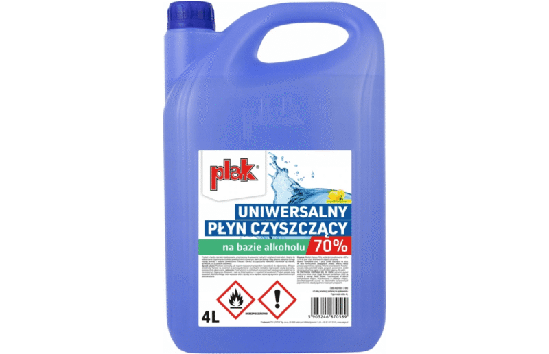 Uniwersalny płyn czyszczący do dezynfekcji ALK. 70% – 4L – PLAK