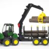 Forwarder - Ładowacz John Deere 1210E z chwytakiem i 4 pniami drzewa - 02133 - BRUDER