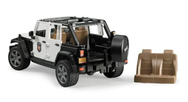 Auto Jeep Wrangler Unlimited Rubicon policyjny z figurką policjanta - 02526 - BRUDER