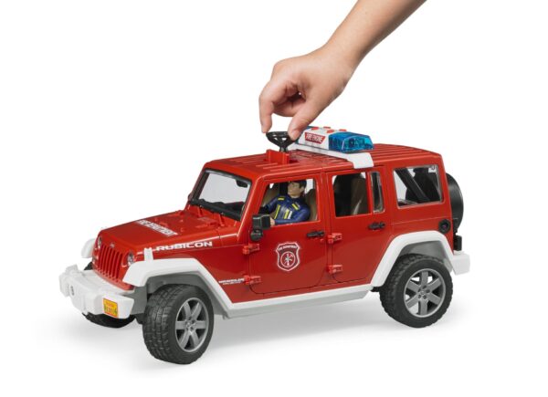 Auto Jeep Wrangler Unlimited Rubicon straż pożarna z figurką strażaka i z modułem - 02528 BRUDER 5