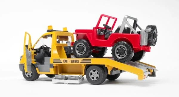 Laweta Mercedes Sprinter - pomoc drogowa + Jeep i sygnalizacja - ZESTAW - 02535 - BRUDER