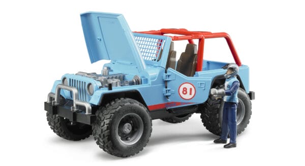 Auto - Jeep Cross Country Racer niebieski z figurką rajdowca - 02541 - BRUDER 2