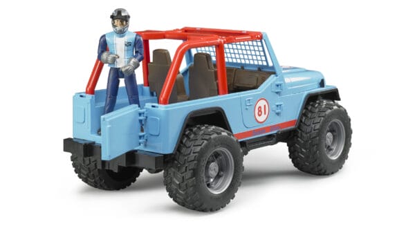 Auto - Jeep Cross Country Racer niebieski z figurką rajdowca - 02541 - BRUDER 3