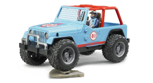 Auto - Jeep Cross Country Racer niebieski z figurką rajdowca - 02541 - BRUDER 4