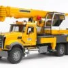 Zabawka - Dźwig budowlany MACK Granite z dźwigiem Liebherr - 02818 - BRUDER