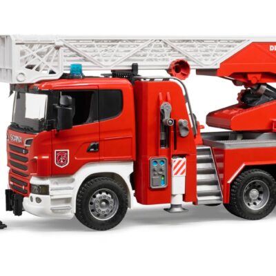 Straż pożarna Scania R - z pompą wodną i modułem światło-dźwięk - 03590 - BRUDER