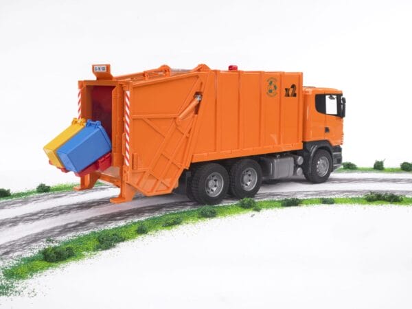 Śmieciarka pomarańczowa SCANIA R - 03560 - BRUDER 2