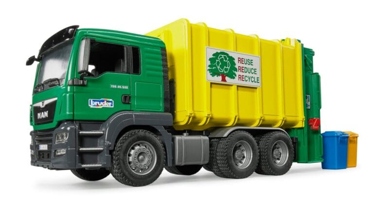 Śmieciarka zielona MAN TGS – 03764 – BRUDER