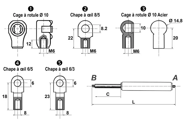 SIŁOWNIK GAZOWY DŁ410 C210 N330 - 31527197