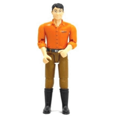 Figurka mężczyzny białego w brązowych dżinsach - 60007 - BRUDER