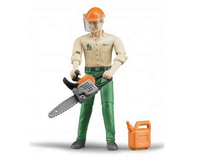 Figurka drwala z akcesoriami - drwal z piłą - 60030 - BRUDER