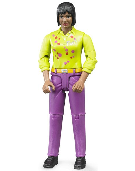 Figurka kobiety metyski w różowych dżinsach - 60403 - BRUDER 1