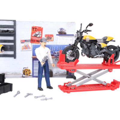 Warsztat naprawy motocykli z motocyklem Ducati z pełną przepustnicą - 62102 - BRUDER