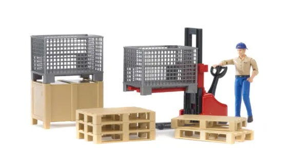 Akcesoria logistyczne z figurką - 62200 - BRUDER