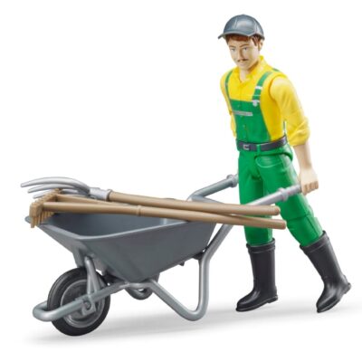 Figurka pracownika konserwacji zieleni wraz z akcesoriami - 62610 - BRUDER