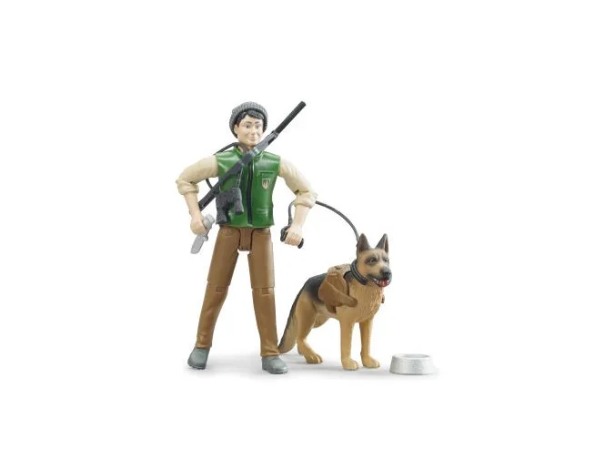 Zabawka figurka – Figurka leśnika z psem – 62660 – BRUDER