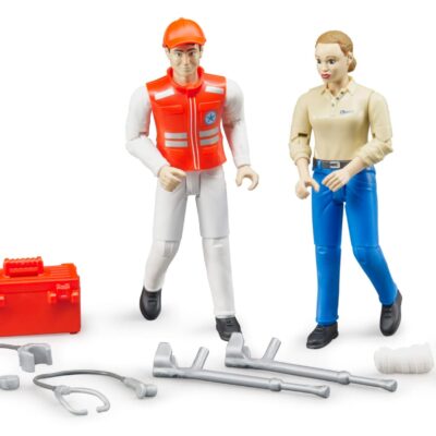 Zestaw 2 figurek z akcesoriami medyczno - ambulansowymi - 62710 - BRUDER