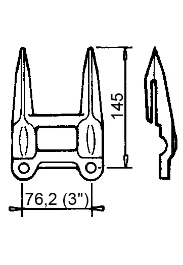 Bagnet podwójny kuty 6235210 - Pasuje do John Deere Z11228 - RADURA
