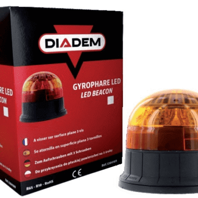 LAMPA BŁYSKOWA 8 LED - PODSTAWA NA 3 WKRĘTY, NAPIĘCIE ROBOCZE 10-30V, MOC 9W - 1204169 - DIADEM