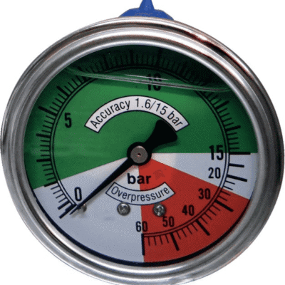 Manometr z gliceryną - 0/15-15/60 Bar - 30540149