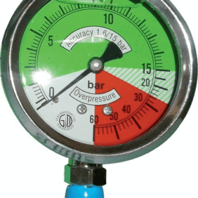 Manometr z gliceryną - 0-15/60 Bar - 30540117