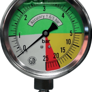 Manometr z gliceryną - 0-5/25 Bar - 30540130