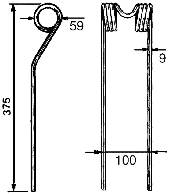 Palec zgrabiarki - pasuje do Deutz Fahr 030107 GW97
