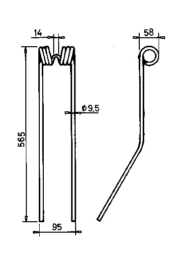 Palec zgrabiarki - pasuje do FELLA 492816 GW492