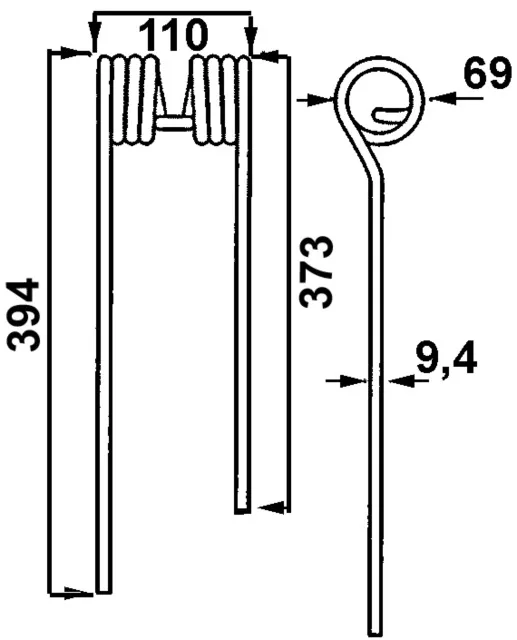 Ząb sprężysty -  58740600 GW370G ZAMIENNIK KUHN