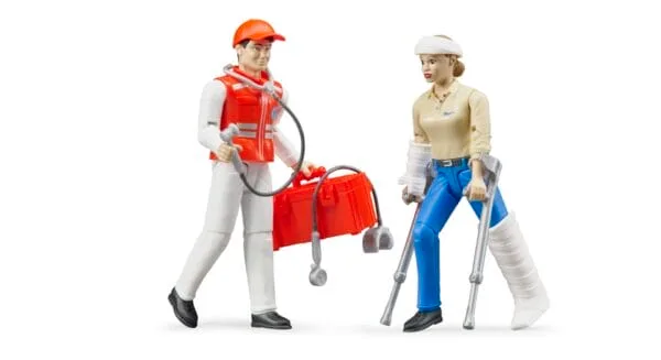 Zestaw 2 figurek z akcesoriami medyczno - ambulansowymi - 62710 - BRUDER